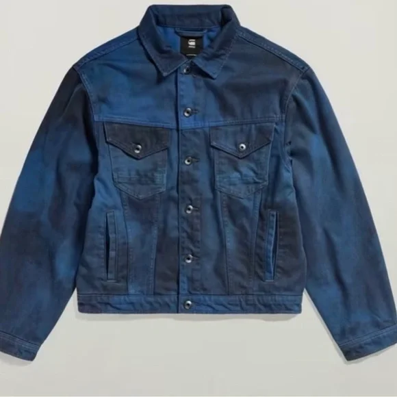 G-Star Oversized Dark Blue Denim Jacket Size Large New
